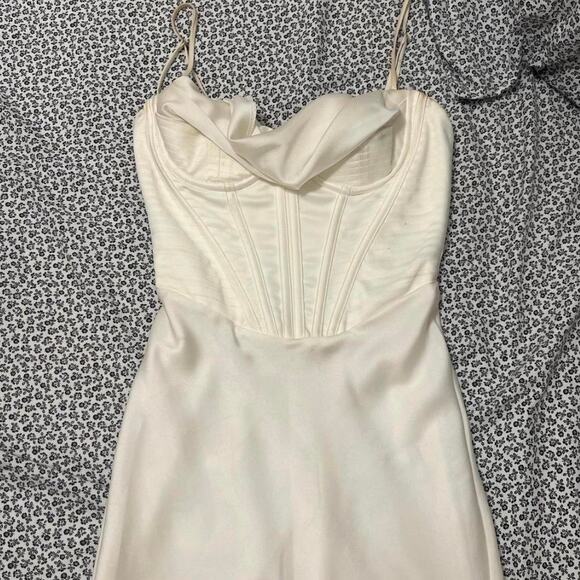 House of CB myrna ivory corset slip dress midi length in size small - Picture 4 of 8